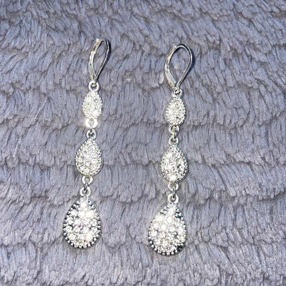 Silver dangle earrings
